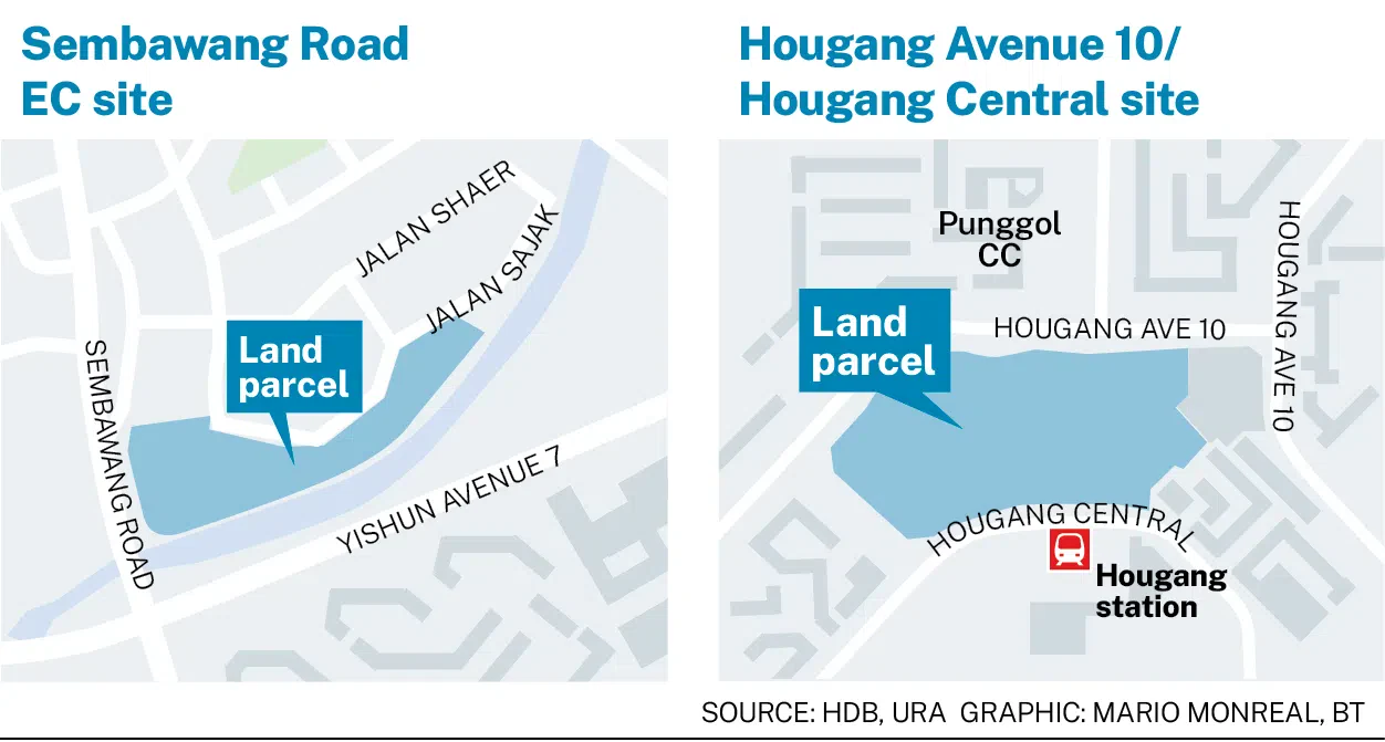 Both parcels are on the confirmed list under the government land sales programme for H1 2025 Both parcels are on the confirmed list under the government land sales programme for H1 2025. GRAPHIC: BT VISUAL